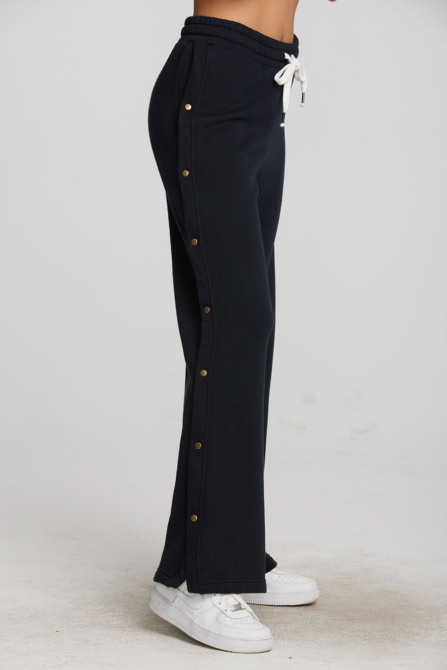 Zuma Cotton Terry Wide Leg Joggers with Button Side Seam Womens chaserbrand