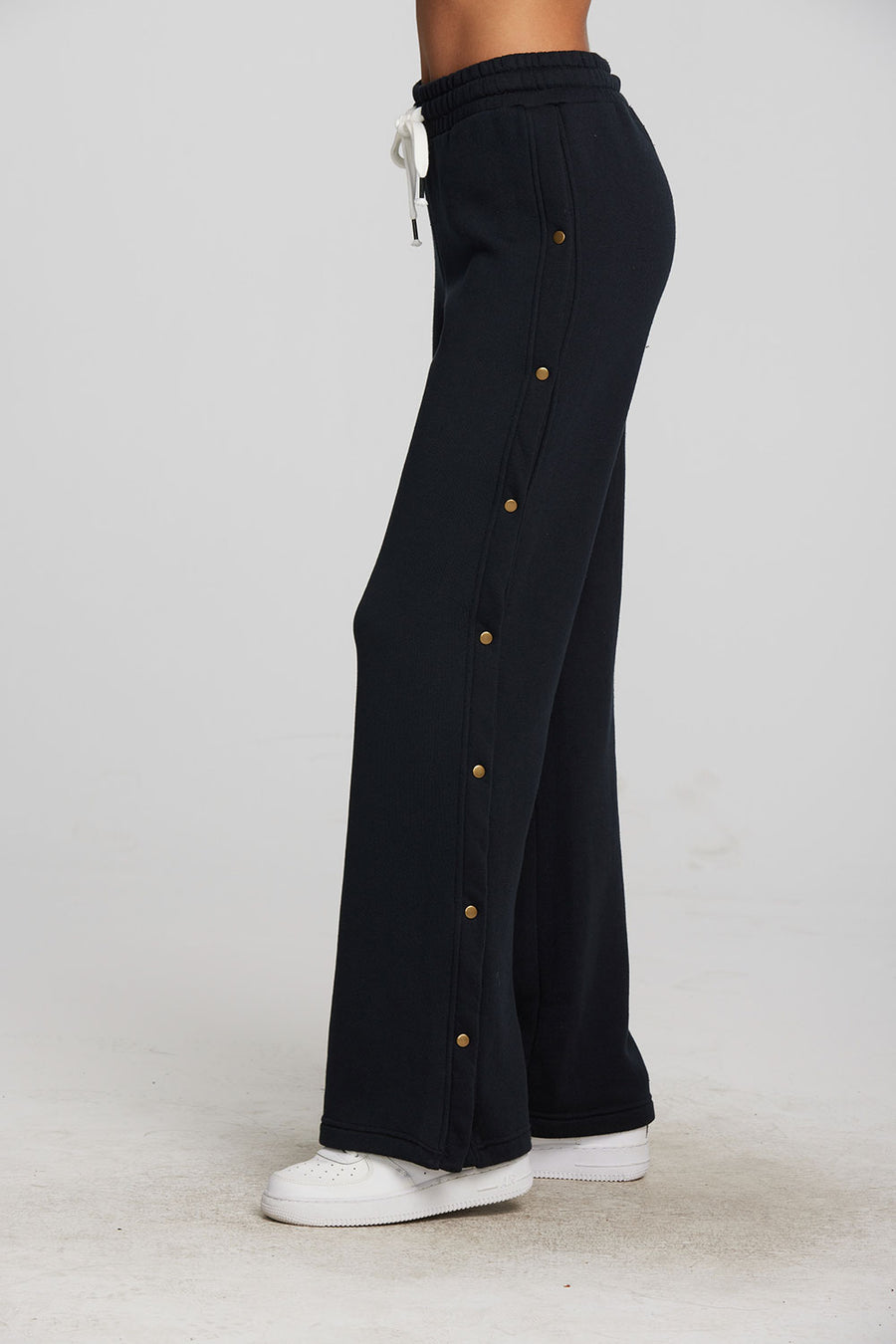 Zuma Cotton Terry Wide Leg Joggers with Button Side Seam Womens chaserbrand