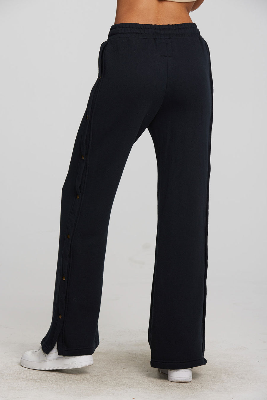Zuma Cotton Terry Wide Leg Joggers with Button Side Seam Womens chaserbrand