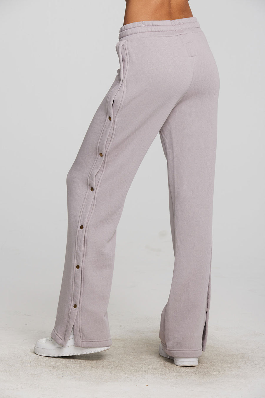 Zuma Cotton Terry Wide Leg Joggers with Button Side Seam Womens chaserbrand