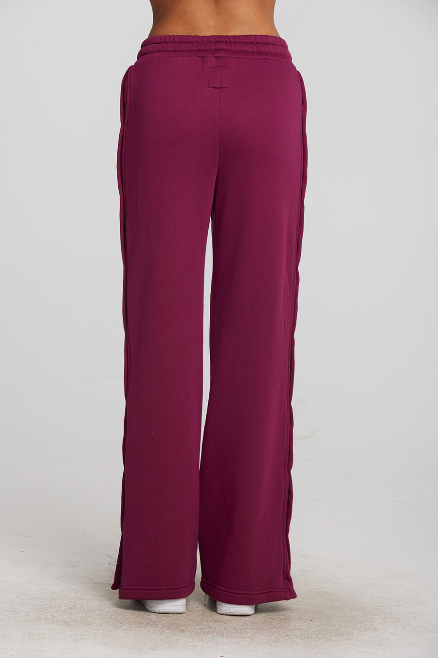 Zuma Cotton Terry Wide Leg Joggers with Button Side Seam Womens chaserbrand
