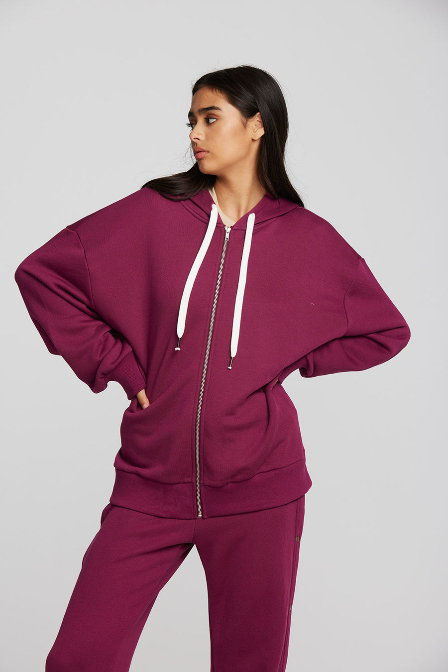 Zuma Cotton Terry Zip Up Hoodie Womens chaserbrand