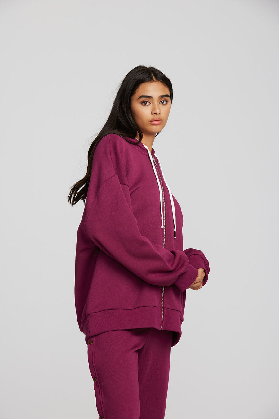 Zuma Cotton Terry Zip Up Hoodie Womens chaserbrand