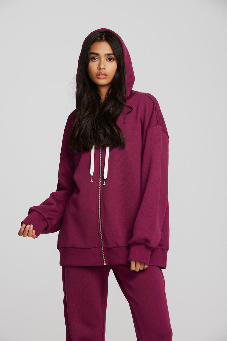 Zuma Cotton Terry Zip Up Hoodie Womens chaserbrand