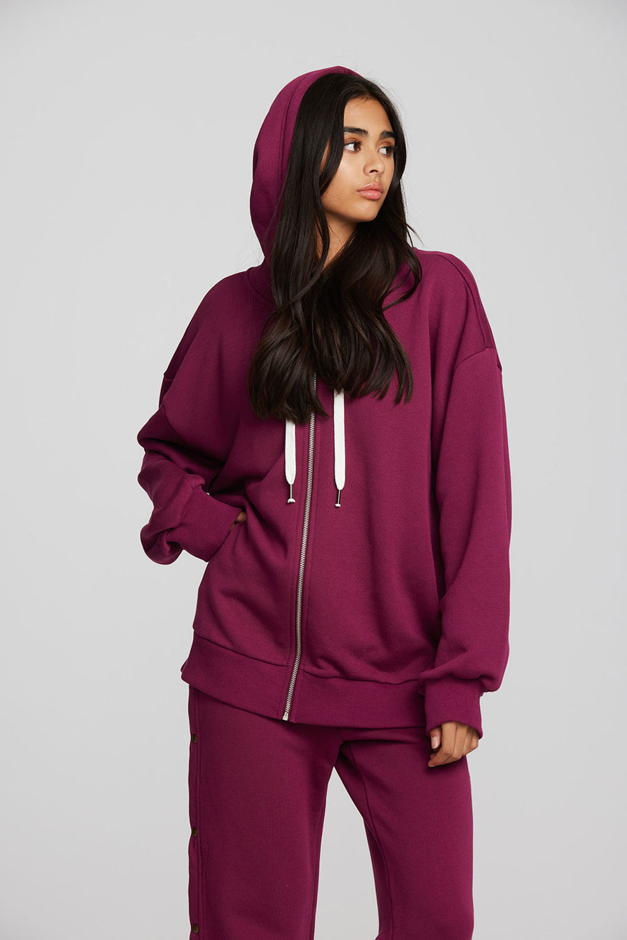Zuma Cotton Terry Zip Up Hoodie Womens chaserbrand