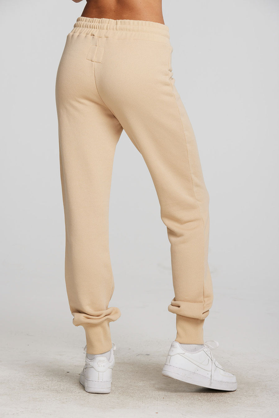Zuma Cotton Terry Joggers with Rib And Shoestring Tie Womens chaserbrand