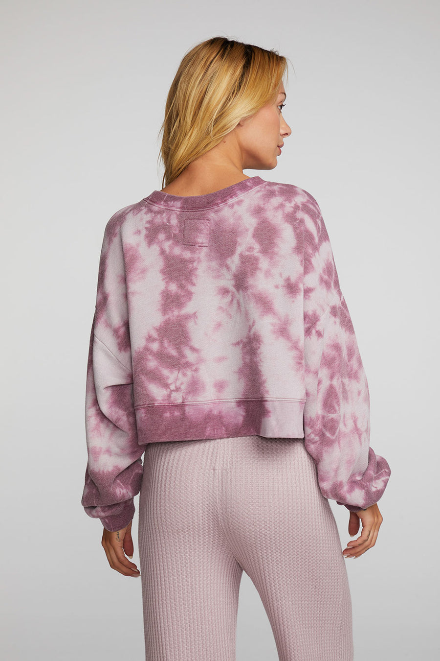 Zuma Cotton Terry Cropped Crewneck Pullover Womens chaserbrand