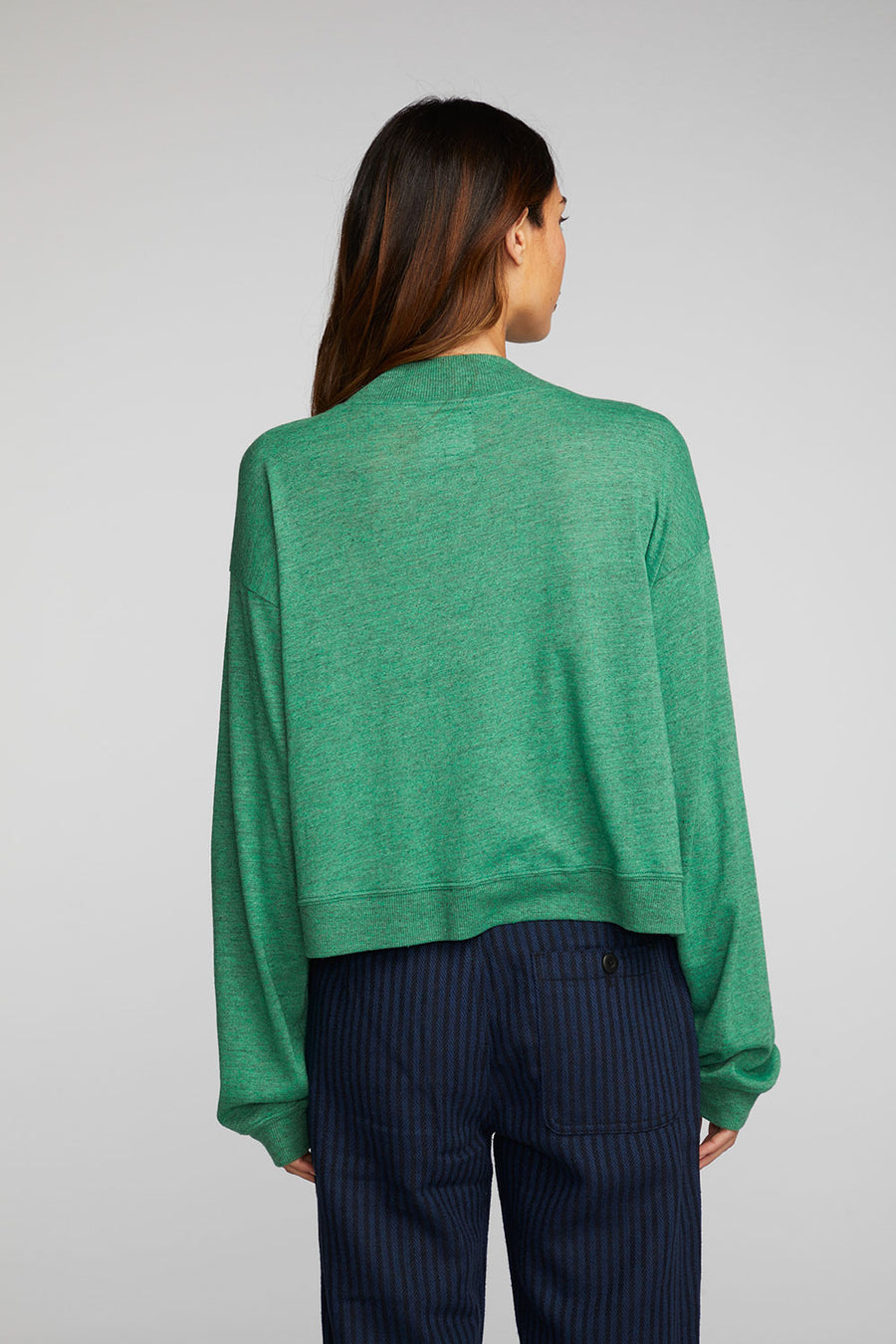 Triblend Half Zip Pullover with Rib Womens chaserbrand