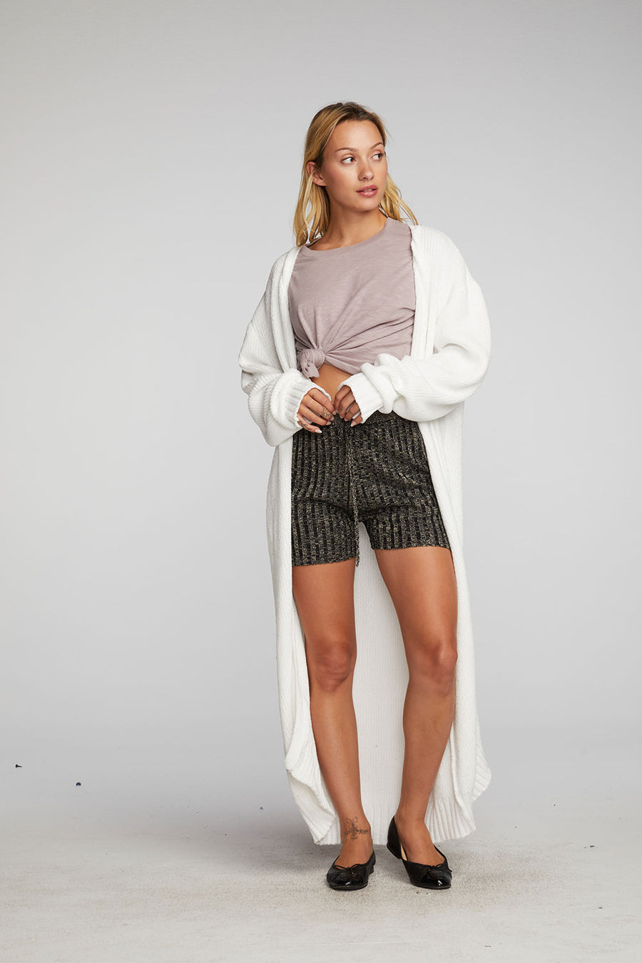 Chenille Cotton Sweater Knit Button Down Long Cardigan Womens chaserbrand