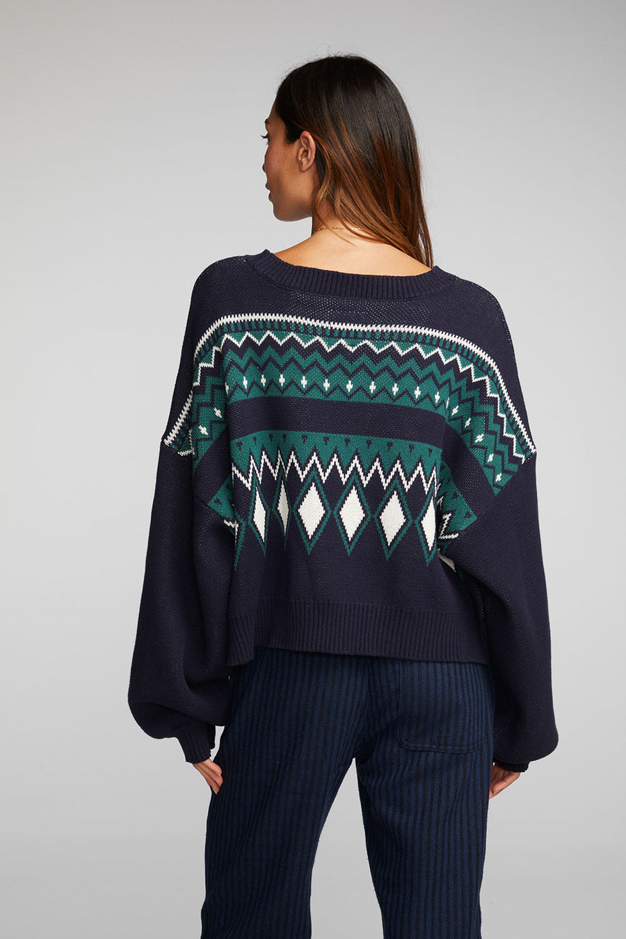 Love Fairisle Knit Sweater Womens chaserbrand