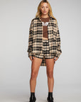 Flannel Long Sleeve Button Down Shirt Womens chaserbrand