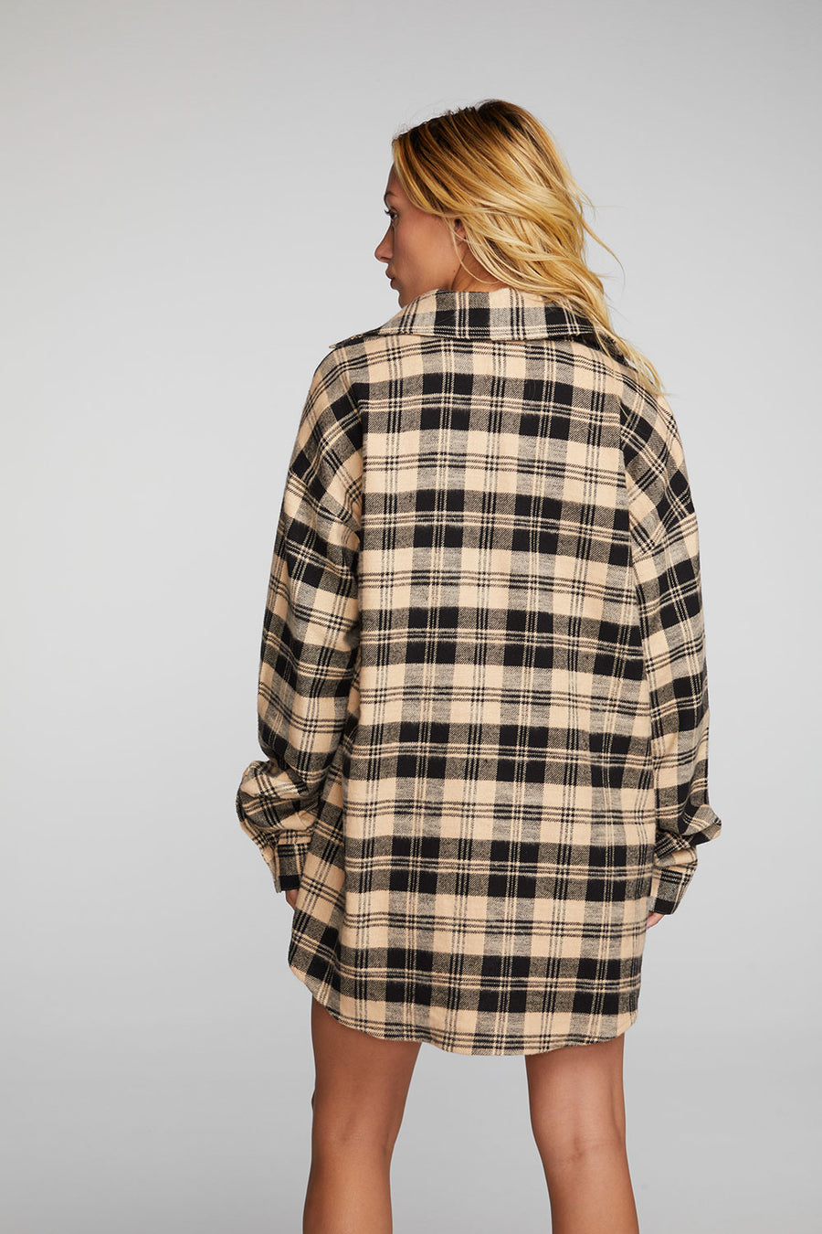 Flannel Long Sleeve Button Down Shirt Womens chaserbrand