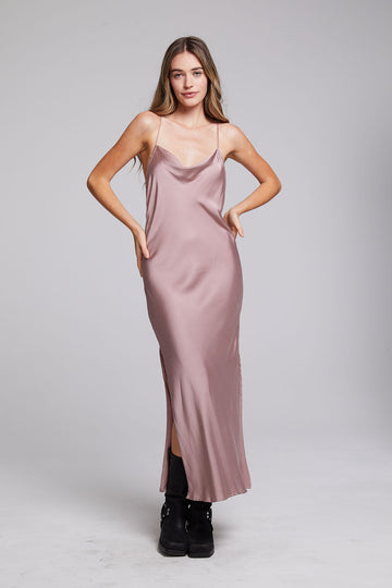 Stretch Silky Woven Midi Slip Dress WOMENS chaserbrand