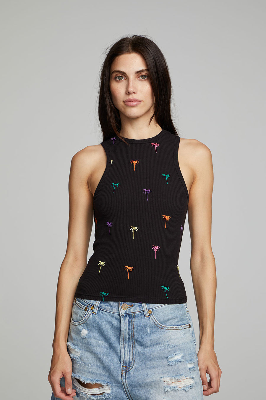 Carnaby Tank Top Palm Print WOMENS chaserbrand