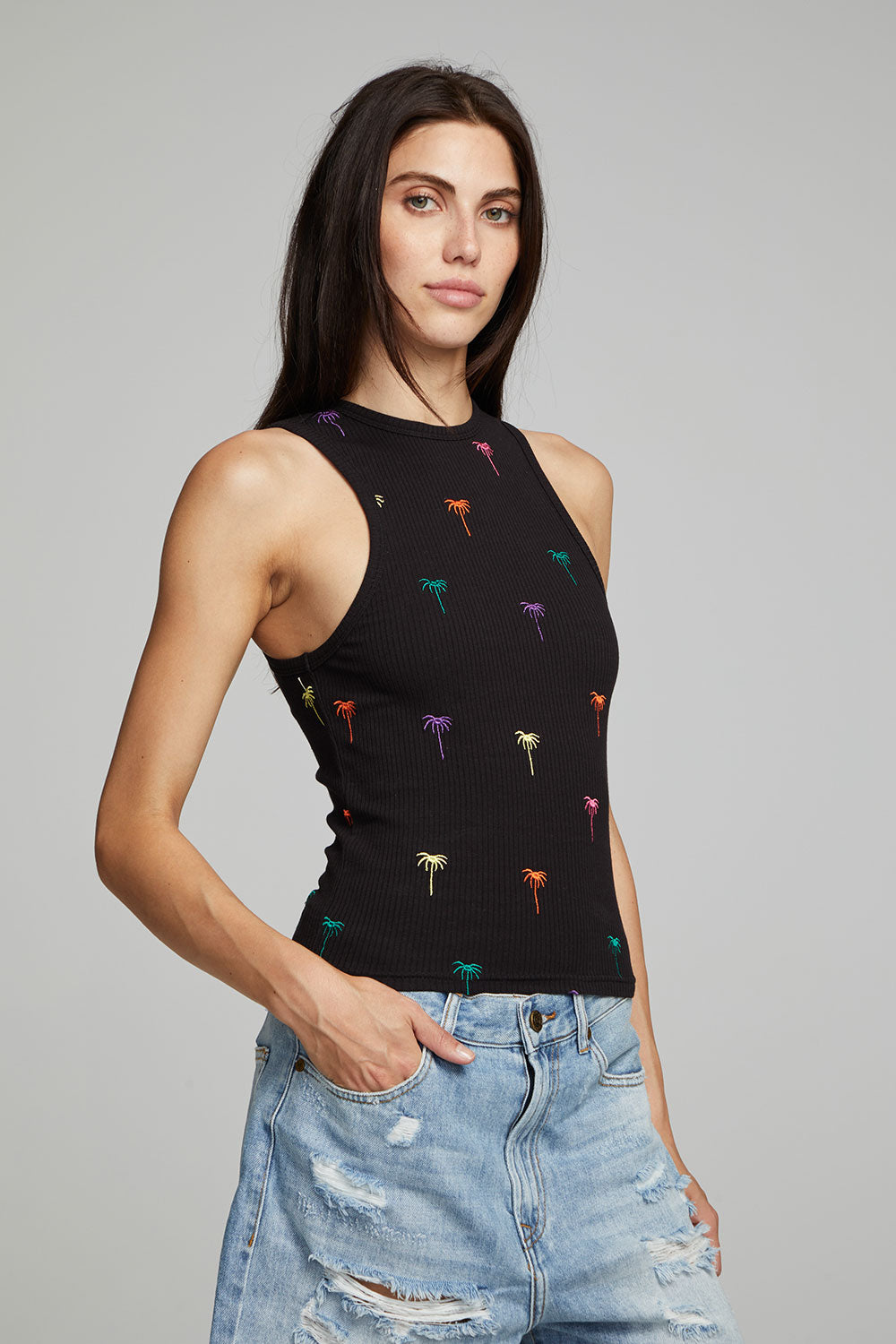 Carnaby Tank Top Palm Print WOMENS chaserbrand