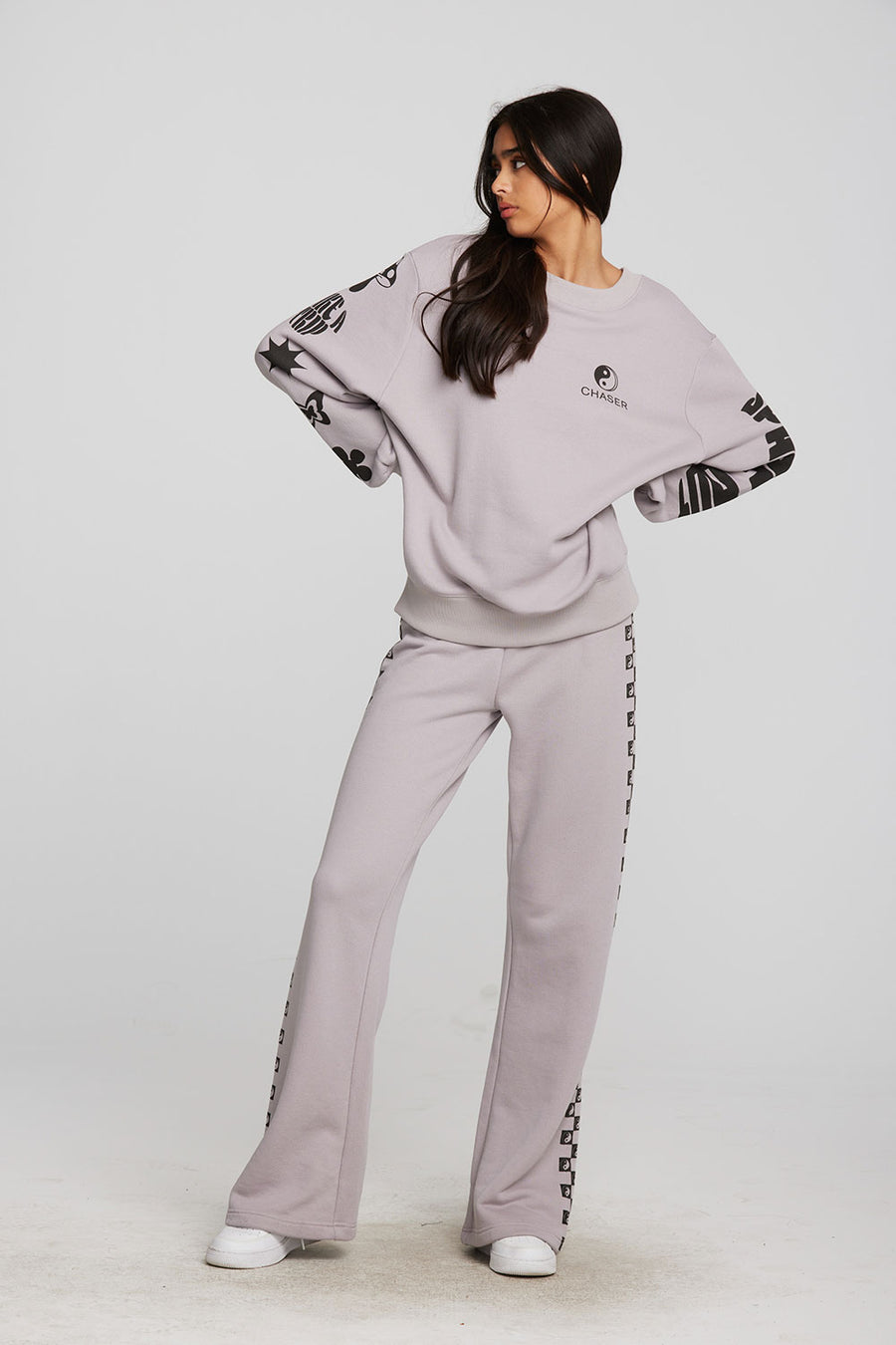 Checkered Yin Yang Hearts Womens chaserbrand