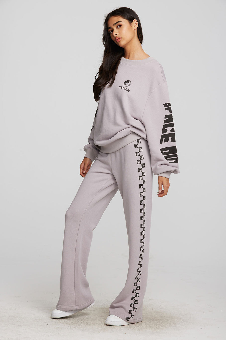 Checkered Yin Yang Hearts Womens chaserbrand