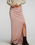 Stretch Silky Woven Midi Skirt Womens chaserbrand
