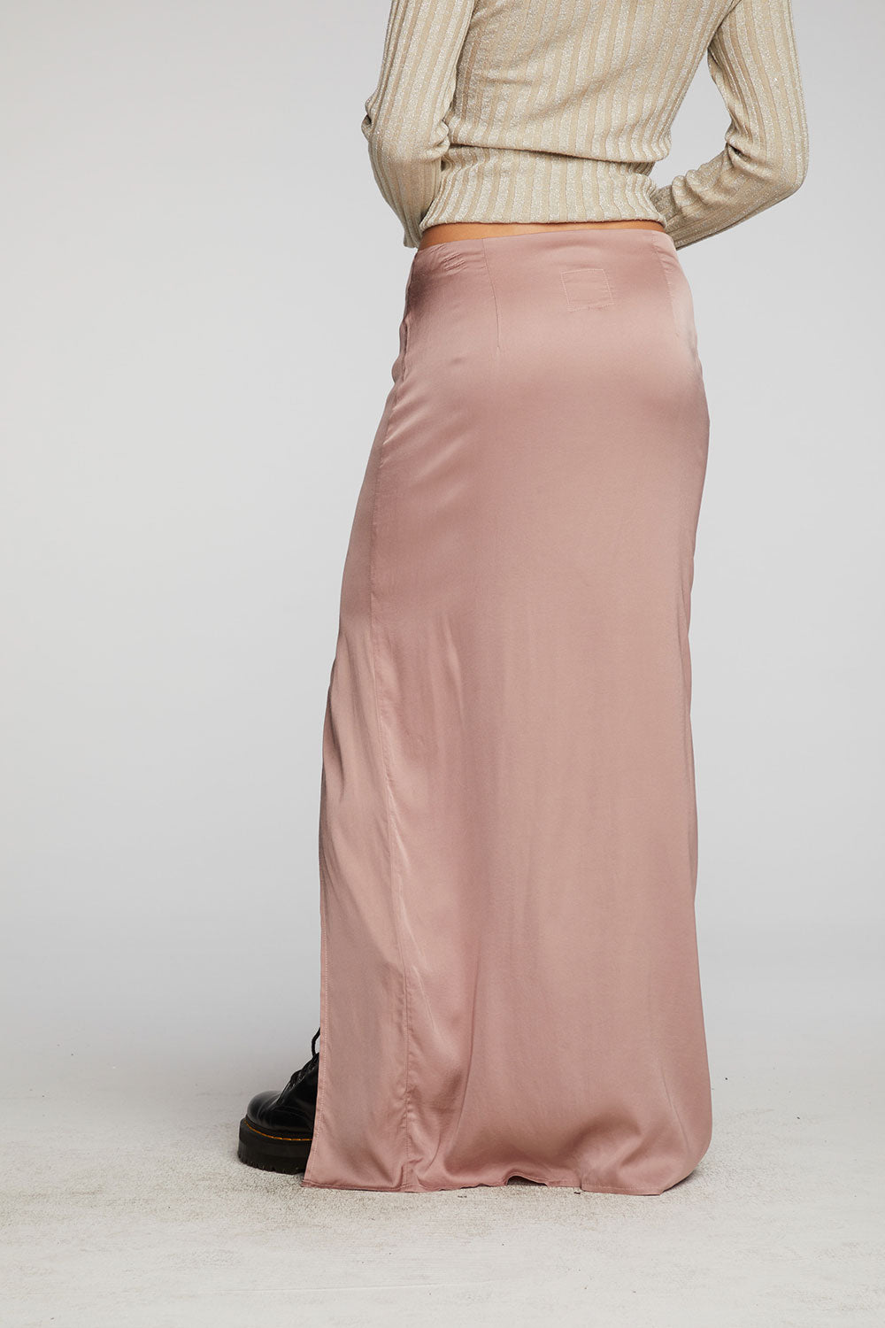 Stretch Silky Woven Midi Skirt Womens chaserbrand