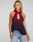 Stretch Silky Woven Halter Top Womens chaserbrand
