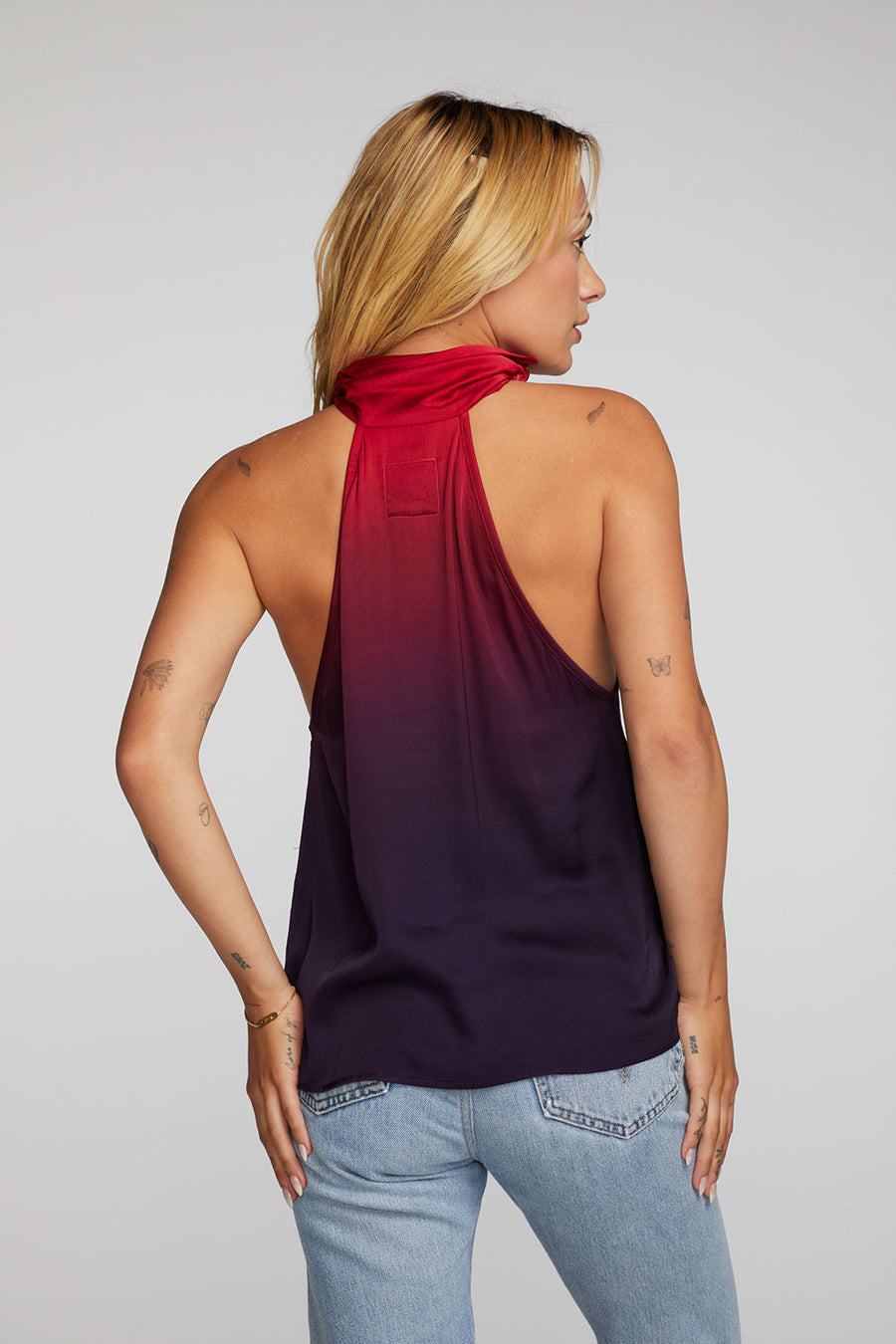 Stretch Silky Woven Halter Top Womens chaserbrand