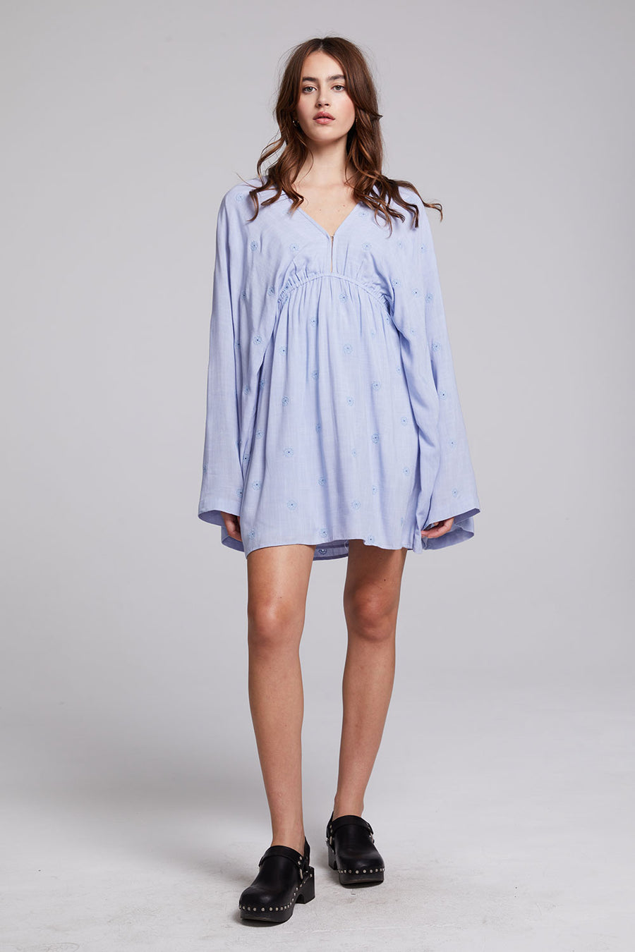 Waverly Faded Denim Blue Mini Dress WOMENS chaserbrand