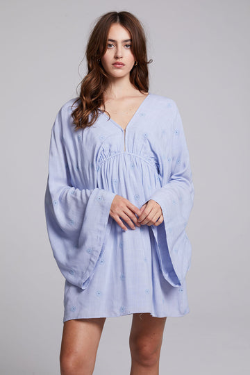 Waverly Faded Denim Blue Mini Dress WOMENS chaserbrand
