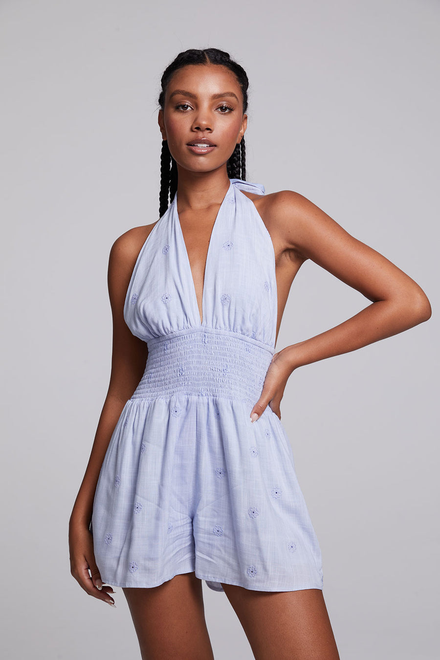 Hawk Fade Denim Blue Romper WOMENS chaserbrand