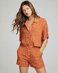 Marine Crop Button Down - Tigerlily Floral Print WOMENS chaserbrand