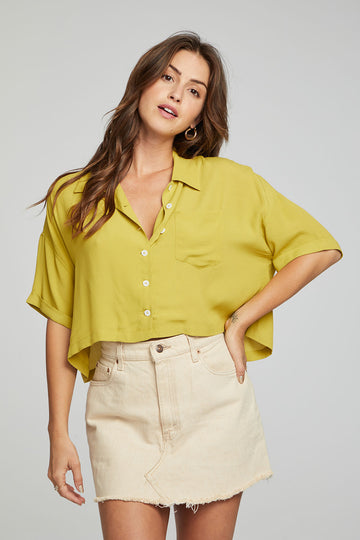 Marine Crop Button Down - Kiwi WOMENS chaserbrand