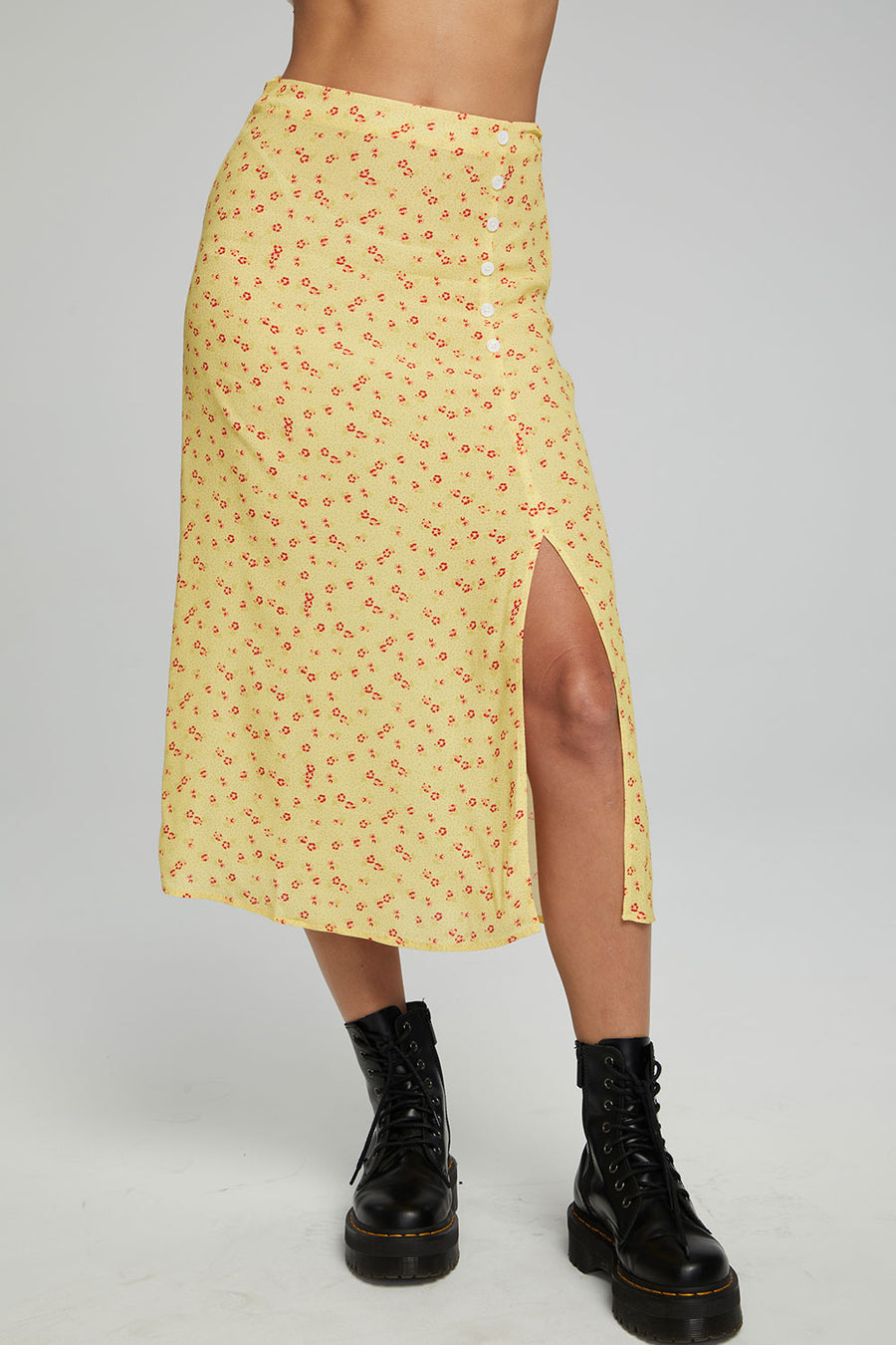 Belle Midi Skirt Anise Flower