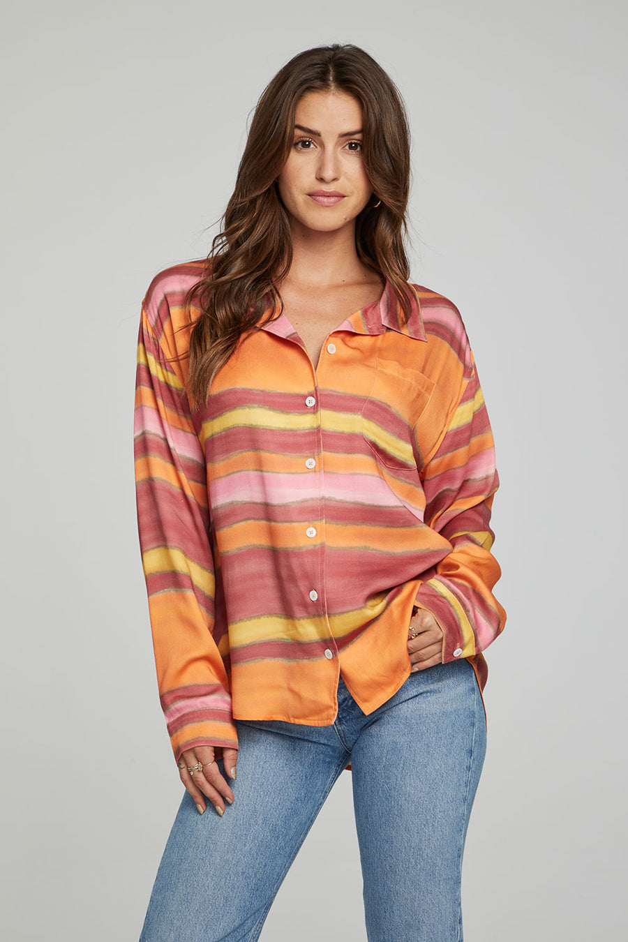 Saville Button Down - Sunset Stripe WOMENS chaserbrand