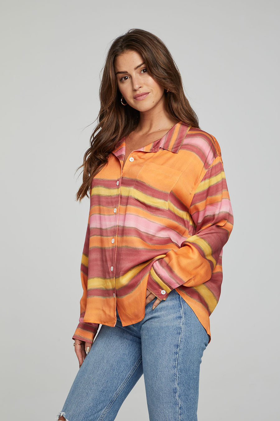 Saville Button Down - Sunset Stripe WOMENS chaserbrand