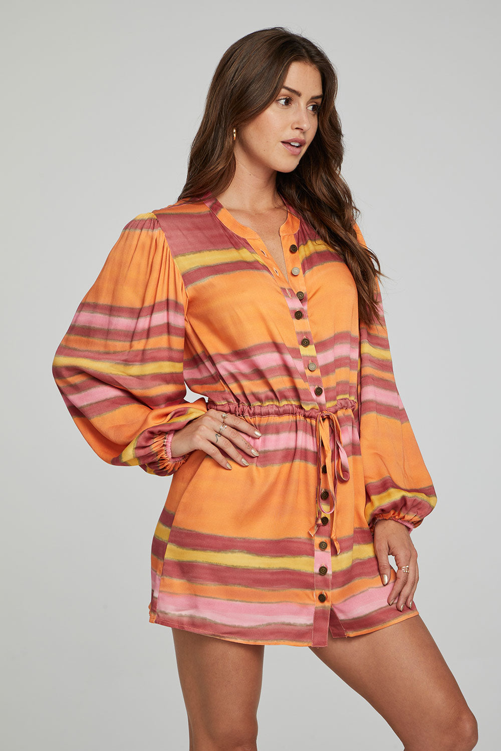 Chaser Cabrillo Mini Dress - Sunset Stripe S