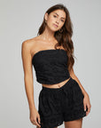 Pier Crop Top - Black Onyx WOMENS chaserbrand