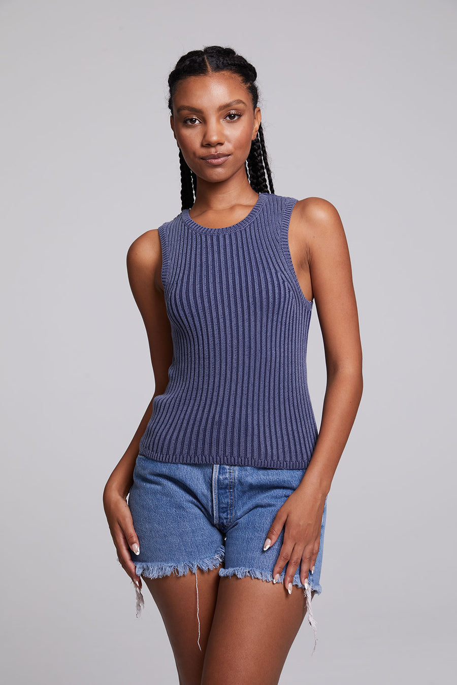 Carnaby Washed Indigo Tank Top WOMENS chaserbrand