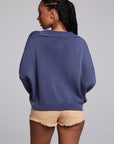 Mercury Washed Indigo Crop Pullover WOMENS chaserbrand