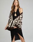 Vibe Cardigan - Black and Coffee WOMENS chaserbrand