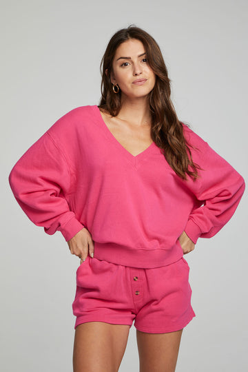Poppy Pullover - Fuschia WOMENS chaserbrand