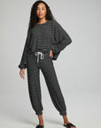 Weekend Joggers - Black and White Stripe WOMENS chaserbrand