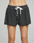 Paseo Shorts - Black and White Stripe WOMENS chaserbrand