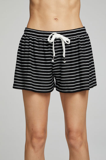 Paseo Shorts - Black and White Stripe WOMENS chaserbrand