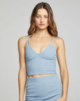 Strand Crop Top - Faded Denim WOMENS chaserbrand