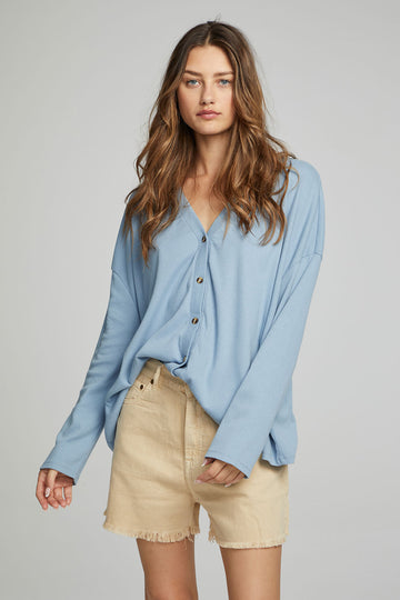 Electric Button Down - Faded Denim WOMENS chaserbrand