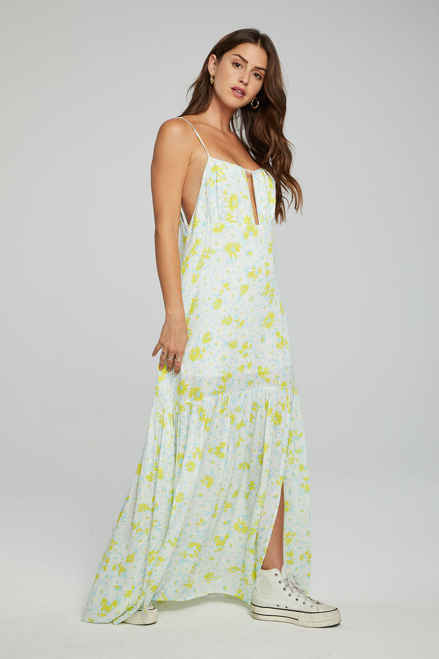 Seren Maxi Dress - Baby Blue Daisy Floral WOMENS chaserbrand
