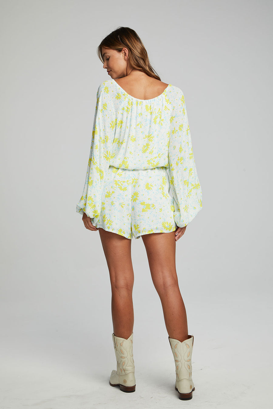 Morrison Romper - Baby Blue Daisy Floral WOMENS chaserbrand