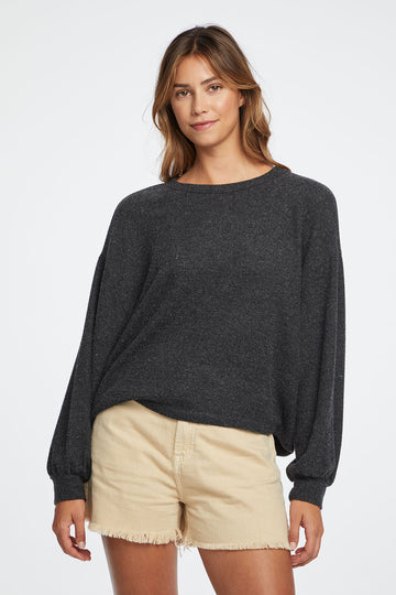 Lesh Long Sleeve Tee - Black Onyx WOMENS chaserbrand