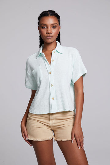 Valentina Aqua Glass Button Down WOMENS chaserbrand