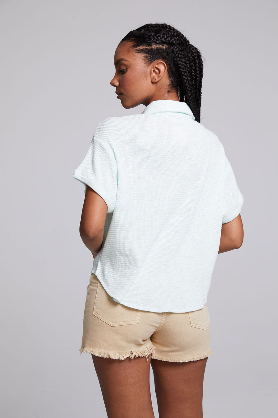 Valentina Aqua Glass Button Down WOMENS chaserbrand