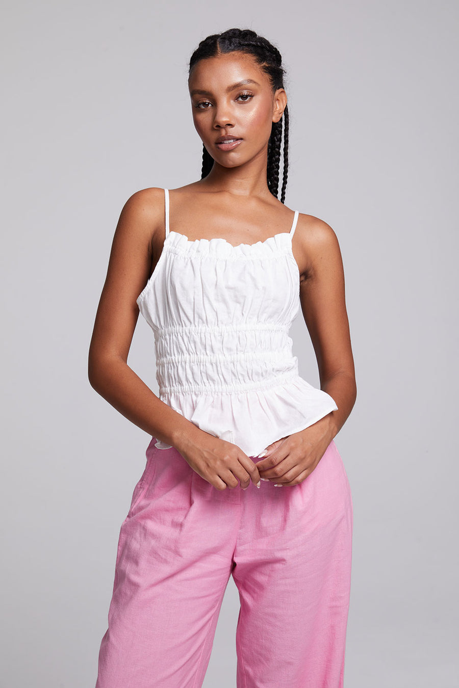 Lorenzo White Tank Top WOMENS chaserbrand